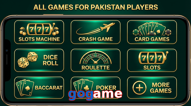 Main screen of Gogame games page for PK players